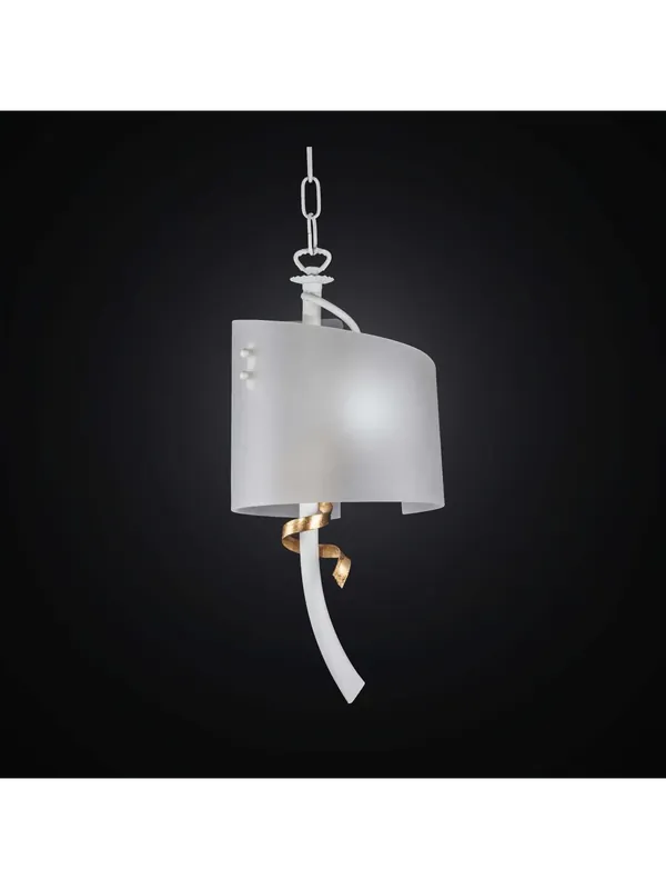 Lampadario sospensione classica in ferro battuto bianco a 1 luce BGA 2636/s25 Prezzo Conveniente