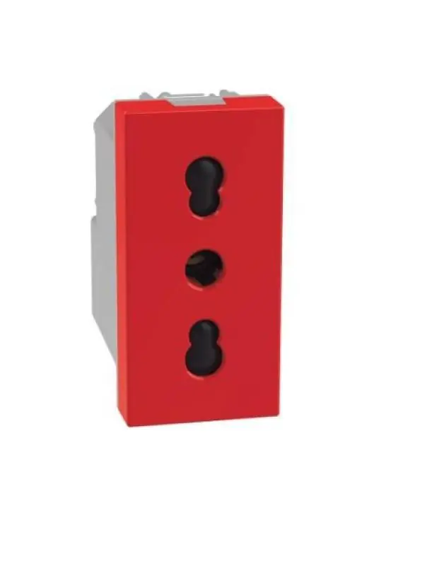 Presa bipasso Bticino MatixGo 2P+T 16A antibatterico rosso - J4180RAB Compra Adesso