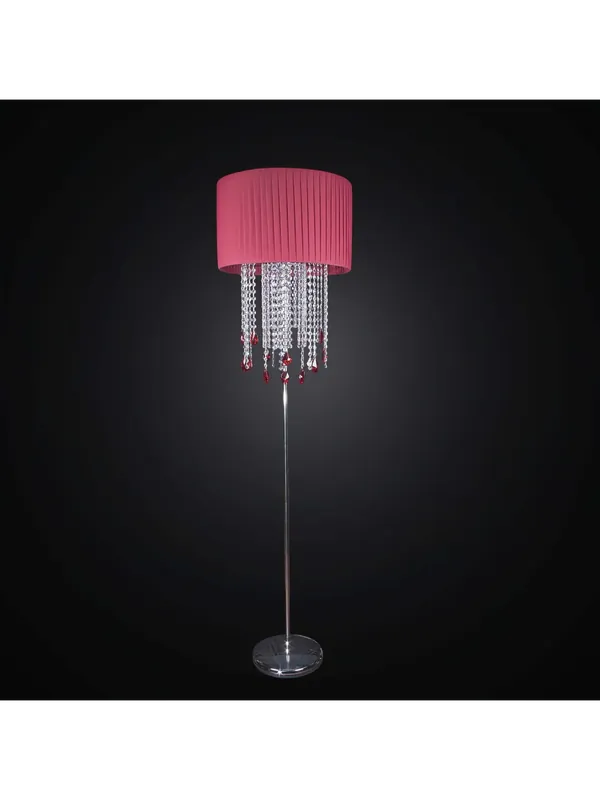 Piantana moderna design swarovsky rosso a 1 luce BGA 2331/pt Prezzo Conveniente