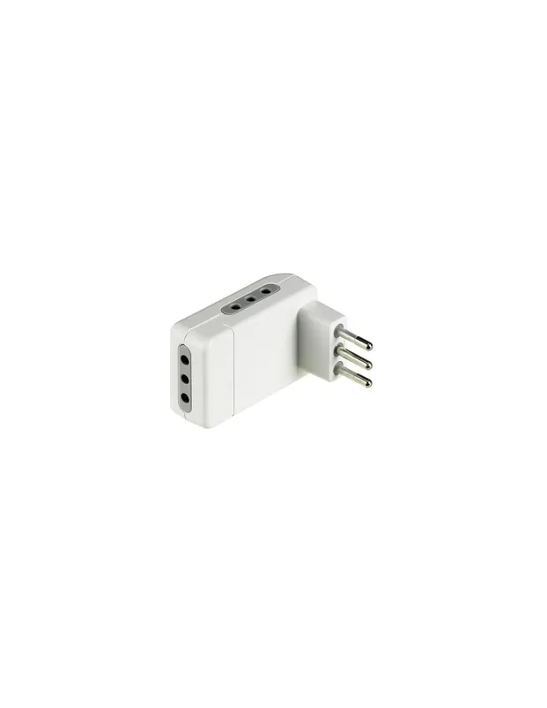 Esclusivo Adattatore salvaspazio elettrico kit corner 3 prese 10a spina 10a s3605de