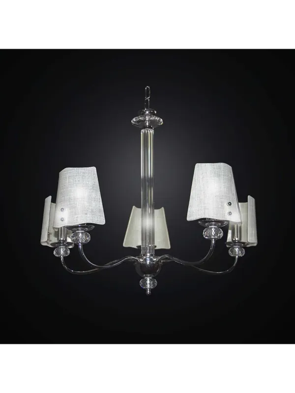 Lampadario moderno design cristallo e vetro fusione a 5 luci BGA 2370/5t Prezzo Scontato