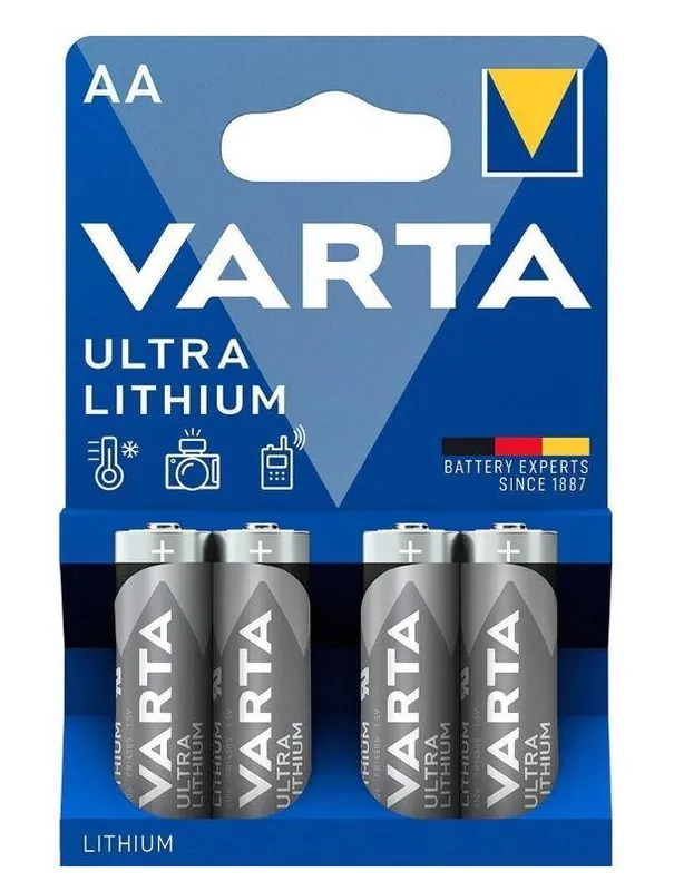 Batteria Stilo AA Varta Li-ion 1,5V 4 pezzi - 06106301404 Direttamente Dal Produttore
