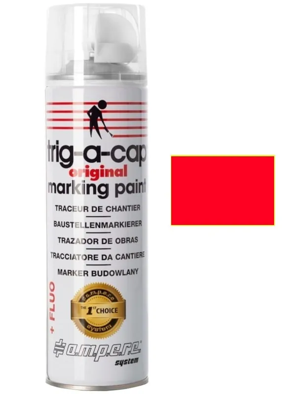 Professionale Smalto spray Tracciatore fluorescente MARKER PAINT 500ml ROSSO