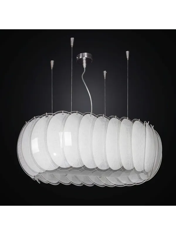 Prezzo Di Fabbrica Lampadario moderno ovale design vetrofusione a 5 luci BGA 2647/o-s65