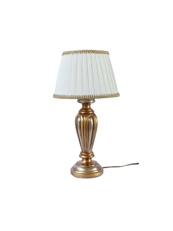 Lumetto classico in legno foglia oro-argento 1 luce Dbs 501/bp Saldi