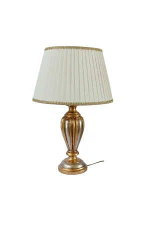 Ultimissimo Modello Lume grande classico in legno foglia oro-argento 1 luce Dbs 501/bg