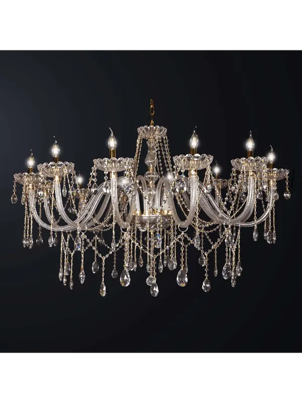 Scelto Dai Clienti Lampadario classico in cristallo a 12 luci BGA 3362/12 design swarovsky