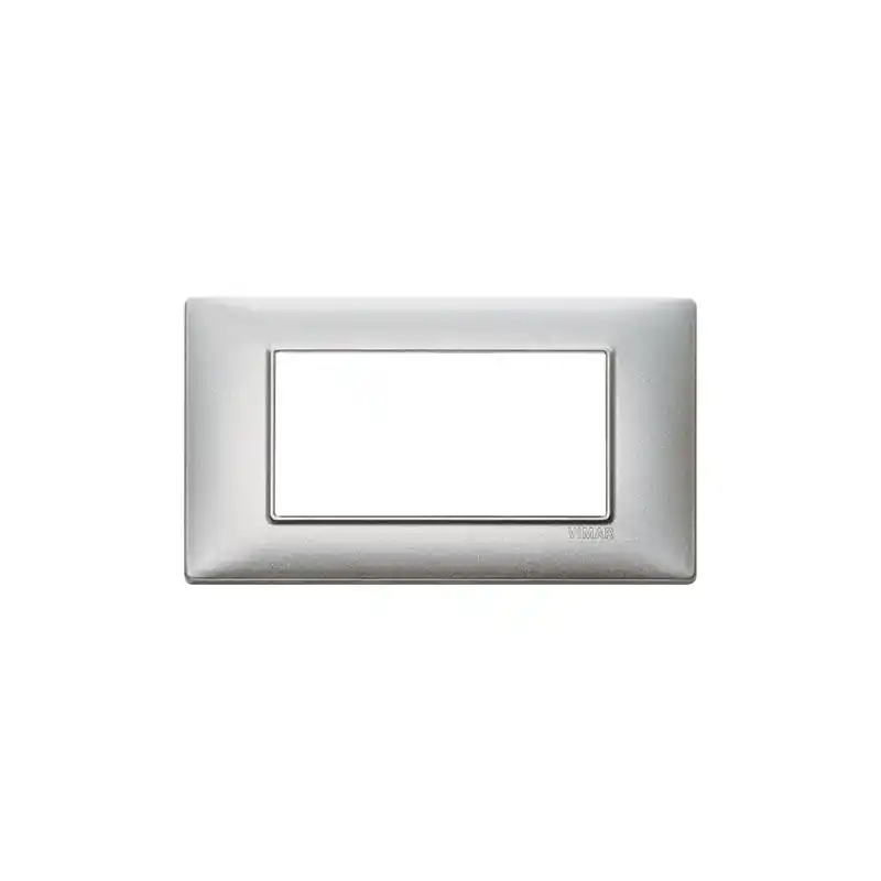 Offerta Speciale vimar plana placca 4 moduli argento metallizzato mostrina vimar 14654.71