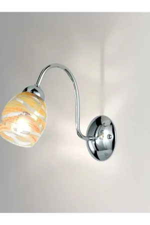 Applique moderno cromato con vetri colorati a 1 luce DP285 Spedito Oggi