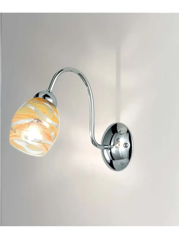 Applique moderno cromato con vetri colorati a 1 luce DP285 Spedito Oggi