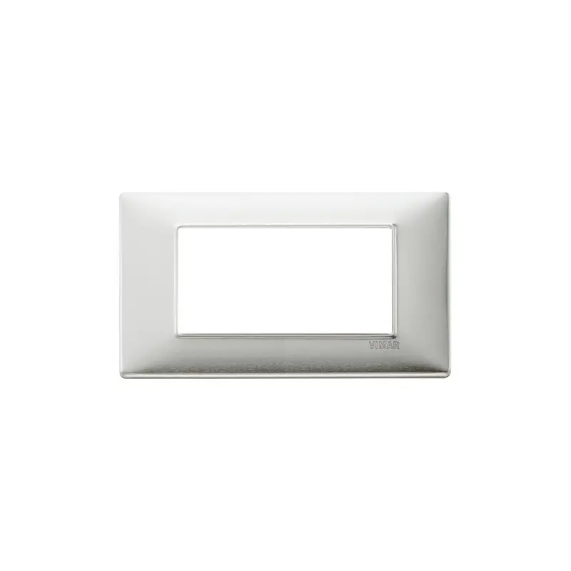 vimar plana placca 4 moduli alluminio spazzolato mostrina vimar 14654.81 Offerta