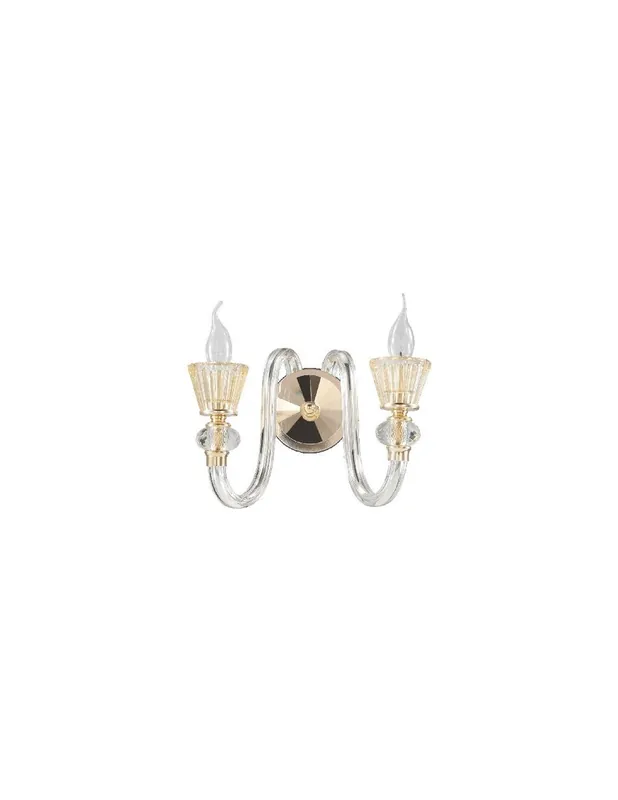 Direttamente Dal Produttore Ideal Lux Strauss AP2 applique classica con finitura in oro rosa E14 40W
