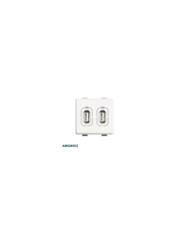 Ultimissimo Modello Presa elettrica caricatore usb 2 prese 1500ma 5v am5285c2