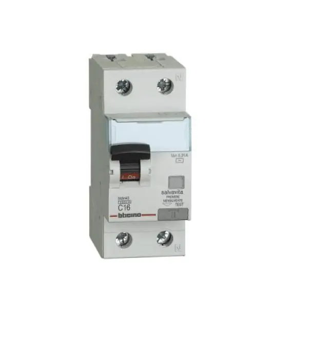 Novità Interruttore magnetotermico differenziale Bticino 1P+N 16A 4,5Ka Tipo AC - GA8812AC16
