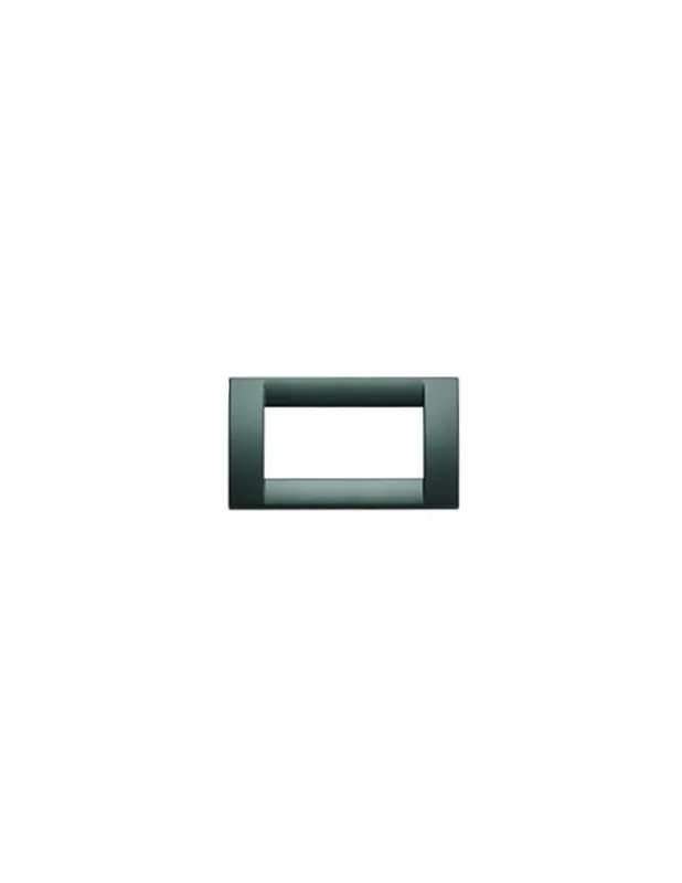 Acquista Ora Placca classica tecnopolimero 4moduli verde smeraldo idea Vimar