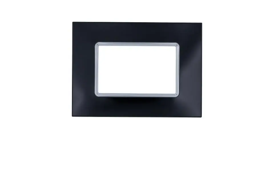 Placca di vetro 3 moduli Mapam Gem compatibile con Vimar Plana nero - 6003BL-2 Compra Online