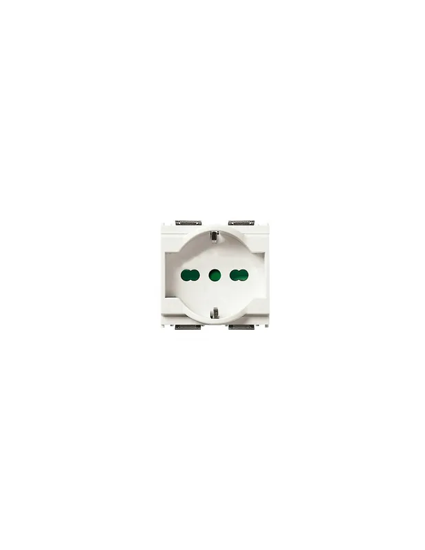 Nuova Collezione Presa elettrica universale idea viamr bianco 2p+t 16a tedesco