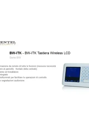 tastiera bentel security lcd wirelles via radio bw itk per centrale bw BENTEL BW-ITK A Buon Prezzo