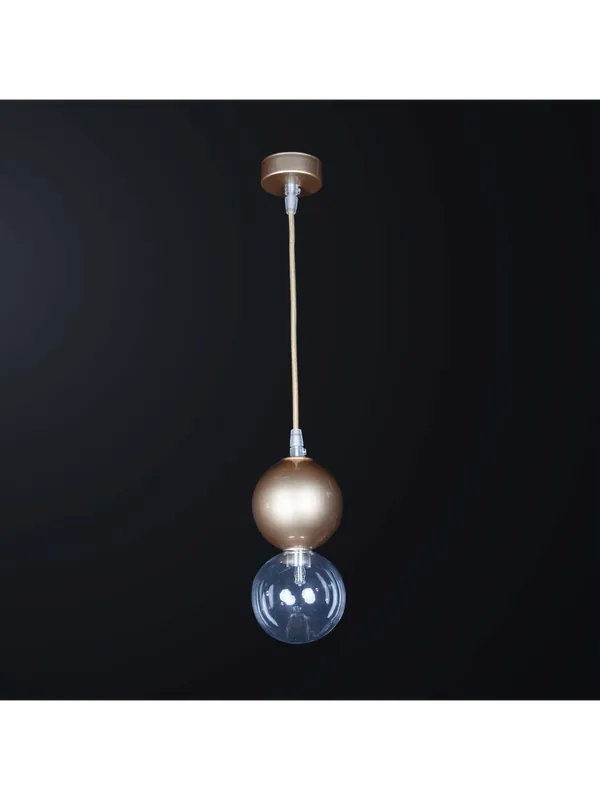 Lampadario a sospensione moderna in vetro soffiato oro a 1 luce BGA 3352/p1 Promozione