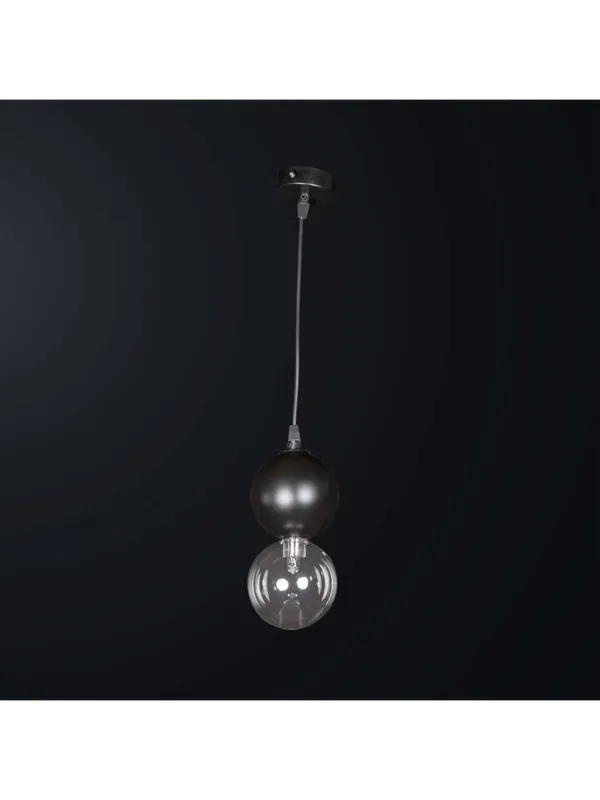 Lampadario a sospensione moderno in vetro soffiato nero a 1 luce BGA 3352/p1 Compra Oggi Stesso