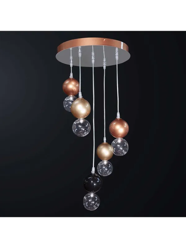 Lampadario moderno in vetro soffiato colorato a 5 luci BGA 3352/p5 Direttamente Dal Produttore