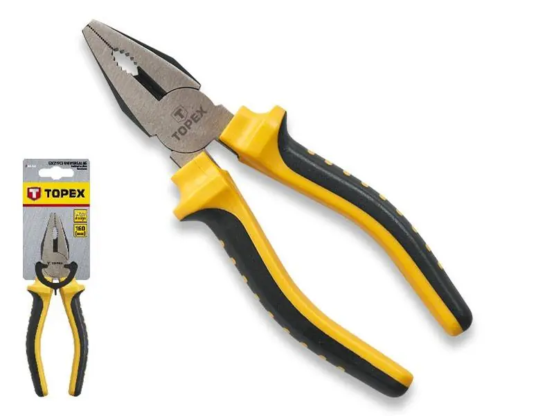 Pinza universale da elettricista Topex in acciaio con impugnatura rivestita in materiale bicomponente 160 mm Miglior Prezzo