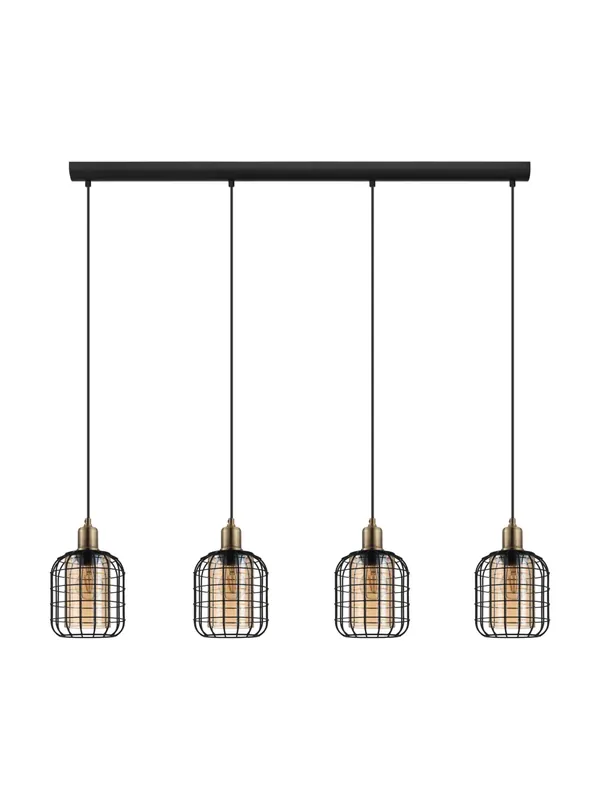 Lampadario a sospensione vintage design rustico a 4 luci GL0210 per cucina Occasione Imperdibile