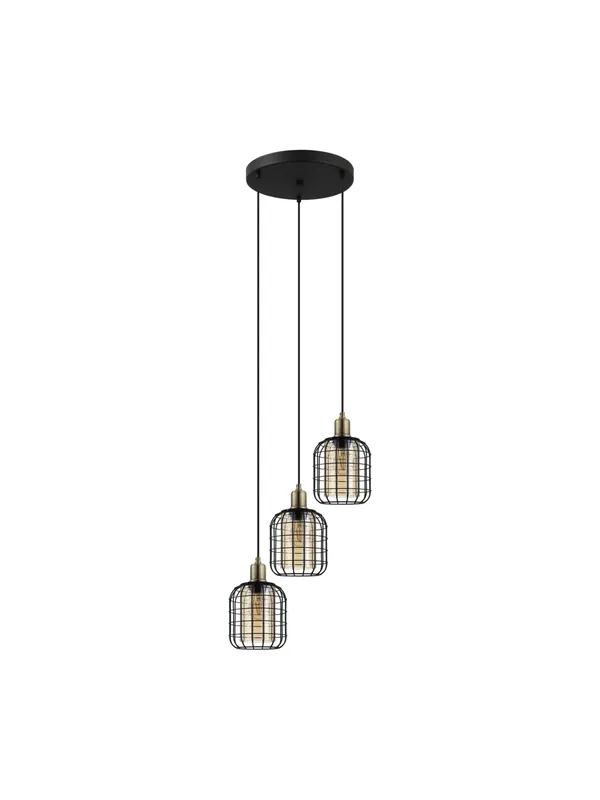 Lampadario a sospensione vintage design rustico a 3 luci GL0209 per cucina Occasione Imperdibile