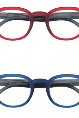 Occhiali da vicino Industrie Ottiche Italiane +3.5 gradi rosso blu 2pz - TWIN/9/+3,50 Subito Disponibile