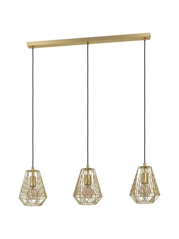 Prezzo Scontato Lampadario a sospensione moderno oro a 3 luci GL0195 per cucina camera