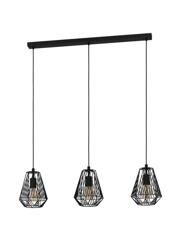 Compra Oggi Stesso Lampadario a sospensione moderno nero a 3 luci GL0194 per cucina camera