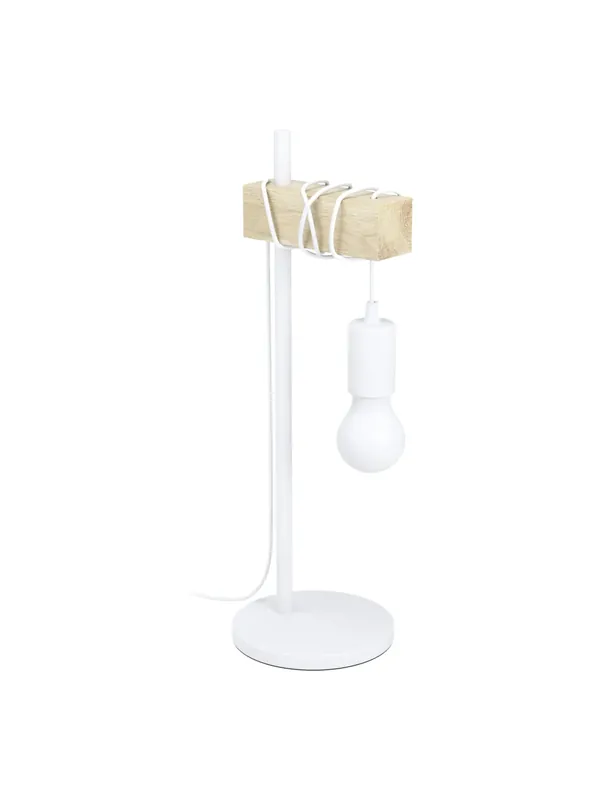Lumetto moderno legno bianco a 1 luce GL0184 per soggiorno camera Pagamento Sicuro