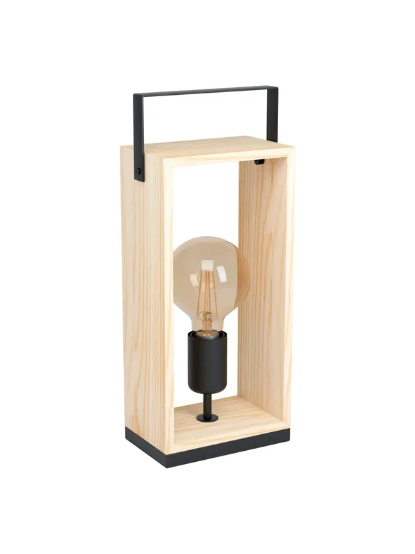 Lumetto da comodino moderno vintage legno a 1 luce GL0175 Solo Oggi
