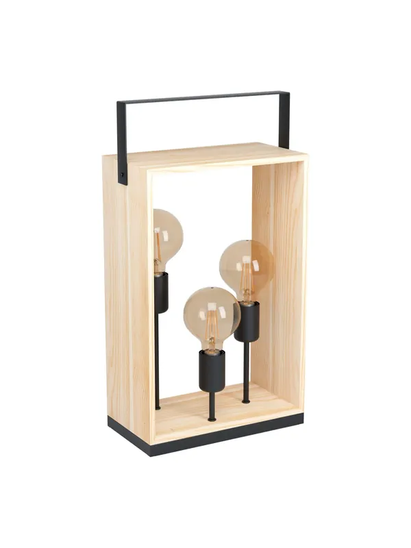 Affare Lume grande lampada da tavolo moderna vintage legno 1 luce GL0174