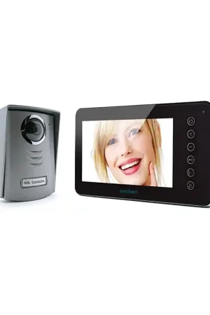 Popolare kit videocitofonico a colori lcd 7 pollici da parete nora nero 2 fili economico avidsen 112206