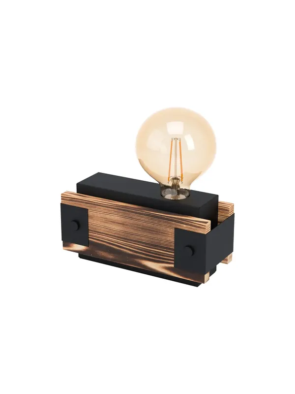 Lumetto rustico legno vintage 1 luce GL0155 per soggiorno camera Super Prezzo