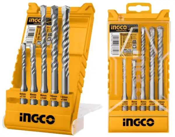 Set 5 punte attacco SDS da muro Ingco in box di plastica Solo Oggi
