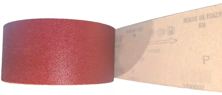 Carta abrasiva velcrata resinata al corindone larghezza 120mm - grana 150 Prezzo Conveniente