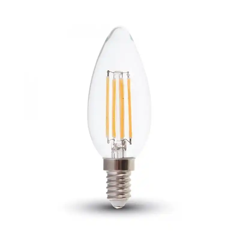 vtac lampada lampadina oliva e14 4w retro‘ trasparente vetro luce naturale vt 1986 sku 4413 Offerta Speciale