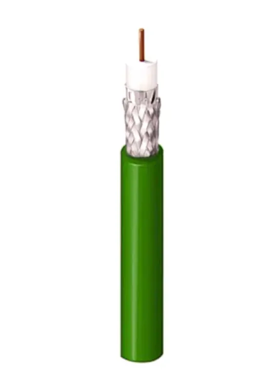 Esclusivo Cavo coassiale Micro Tek diametro esterno 6.6mm verde 100 metri - 399AL0V100-1
