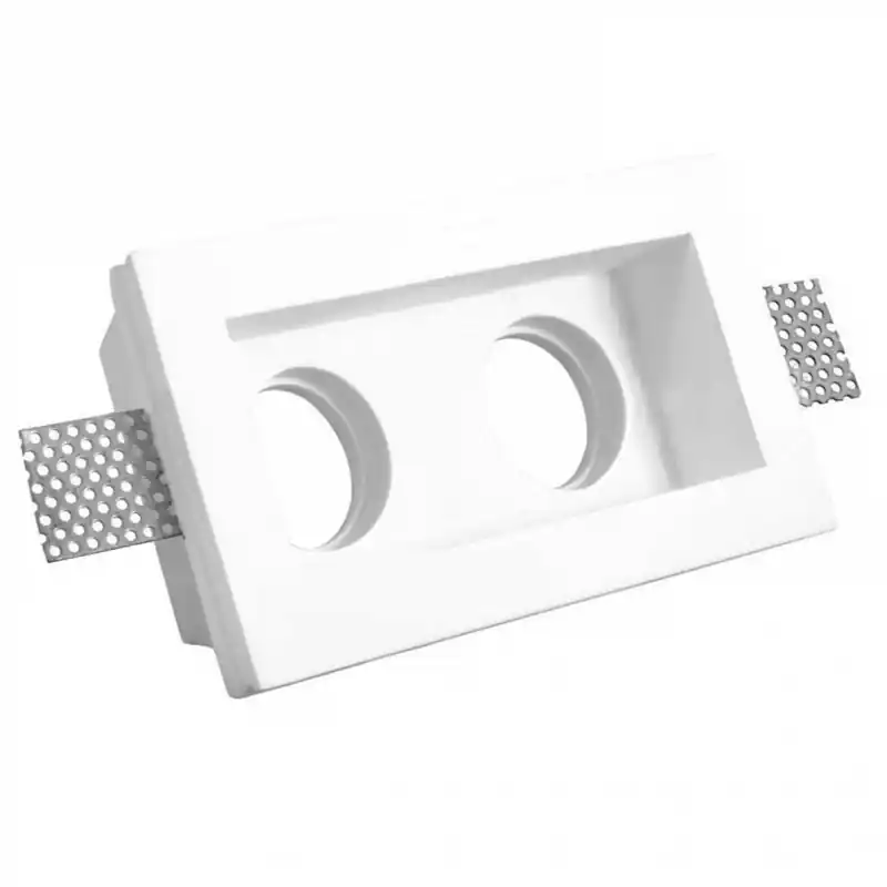 faretto incasso gesso doppio ceramica rettangolo per lampade led 2134 Nuova Collezione