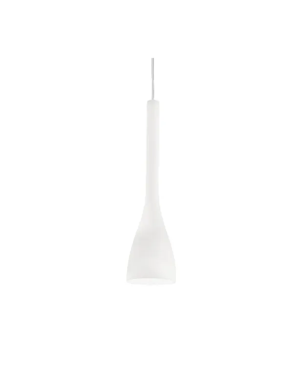 Ideal Lux Flut SP1 Small lampadario moderno in vetro soffiato e acidato E14 40W Prezzo Di Fabbrica