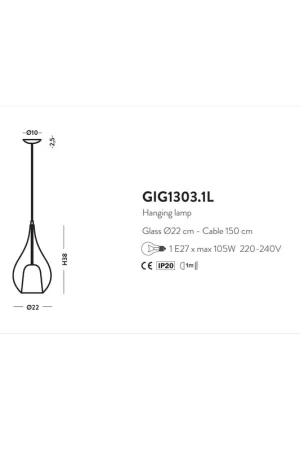 Ultima Occasione Cangini & Tucci Zoe GIG1303.1L sospensione moderna