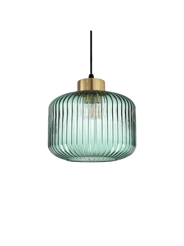 Lampadario a sospensione vetro soffiato verde per cucina soggiorno DL1713 Pagamento Sicuro