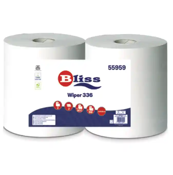 Prezzo Di Fabbrica Confezione 2 rotoli di carta Bliss Wiper 336, 2 veli 800 strappi cellulosa - 55959