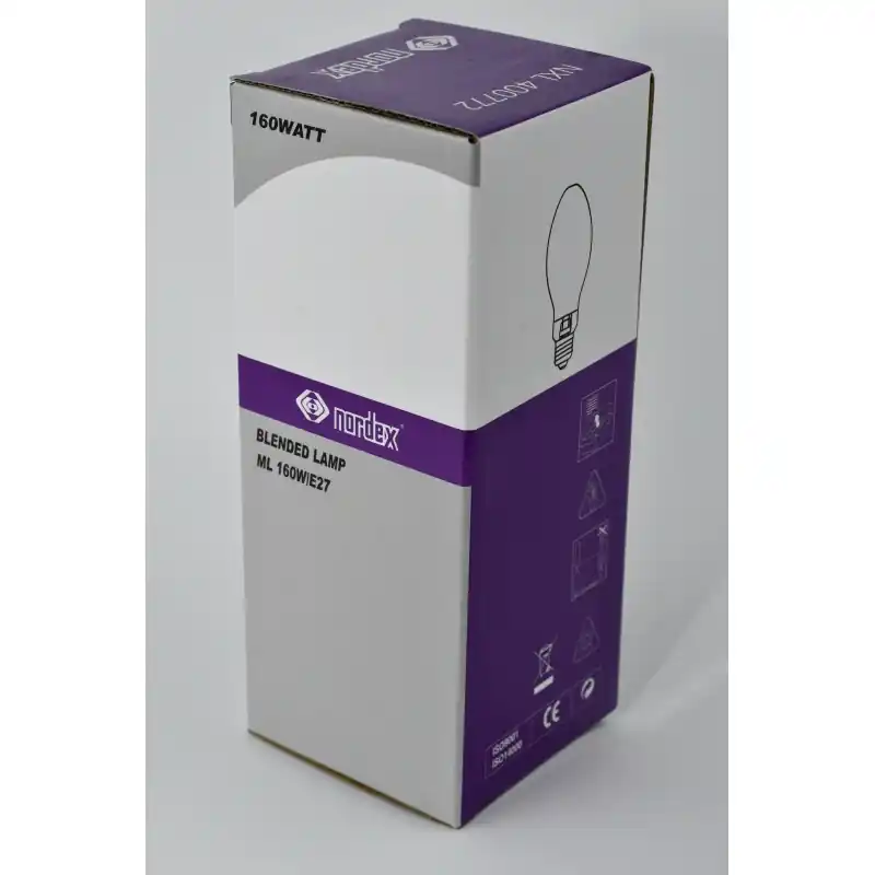 nordex lampada vapori di mercurio miscelata ellissoidale alta pressione 160w e27 luce naturale nordex nxl400772 Promozione