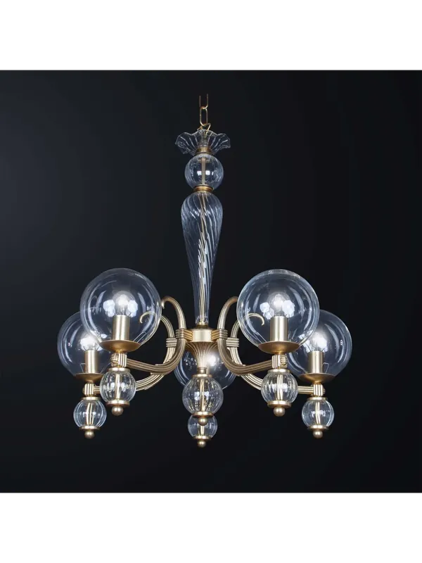 Lampadario classico in ottone e cristallo 5 luci BGA 3318/5 design swarovsky Prezzo Di Fabbrica