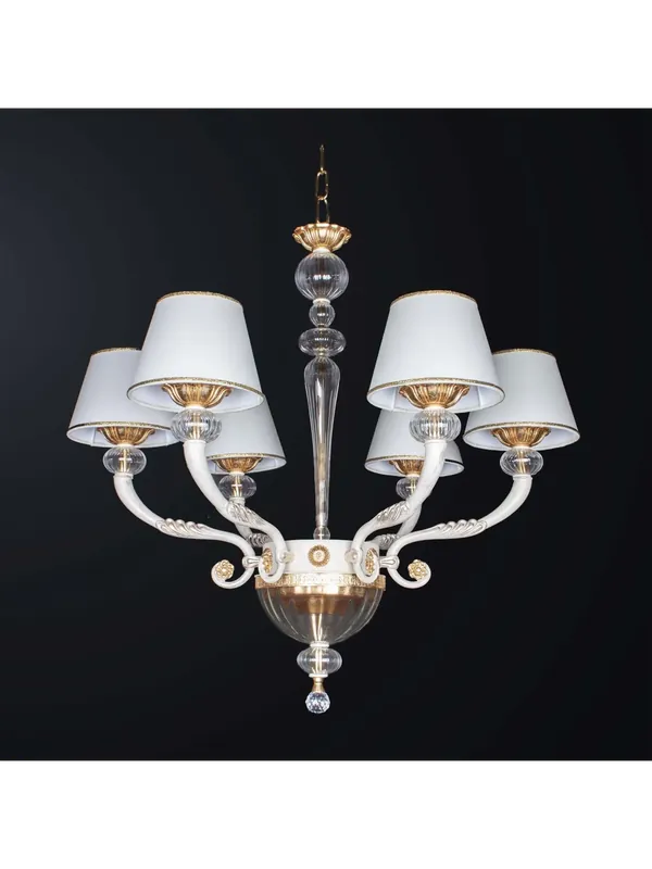 Vendita Finale Lampadario classico in ottone e cristallo 6 luci BGA 3313/6 design swarovsky