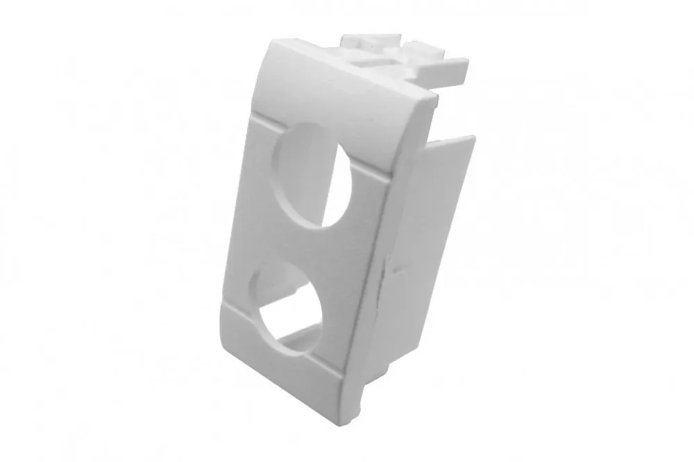 Adattatore compatibile con Bticino Living International Mitan 1 modulo 2 fori bianco - MFRP72 Ultimissimo Modello