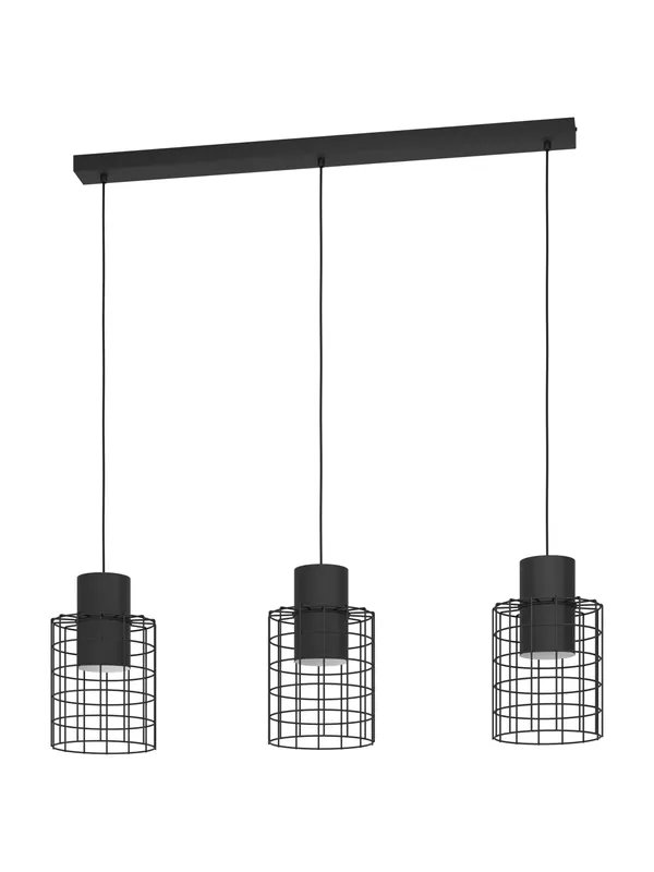 Solo Oggi Lampadario a sospensione moderno minimal nero 3 luci per cucina GL0123